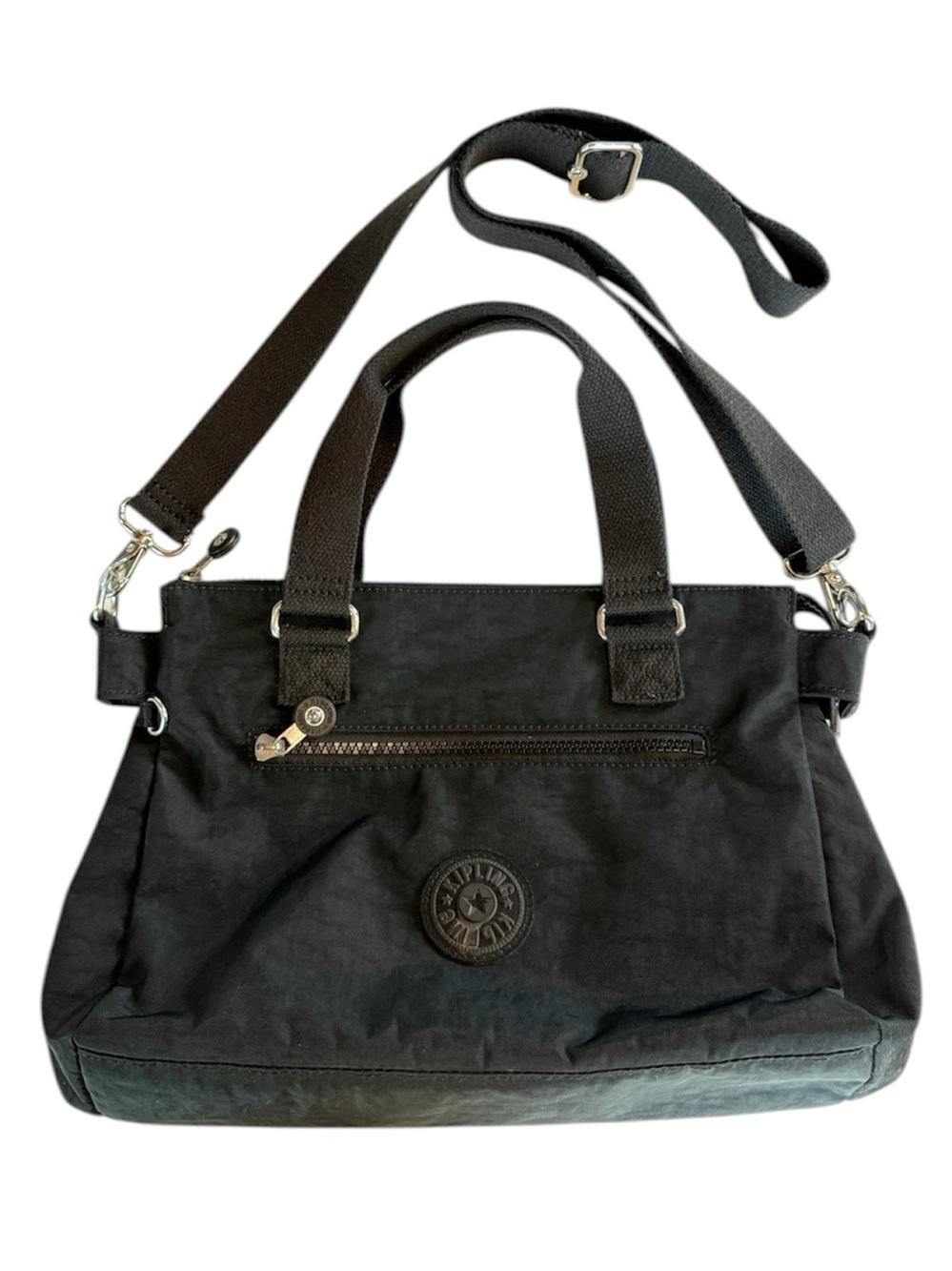 Kipling Black Crossbody Tote Satchel Bag